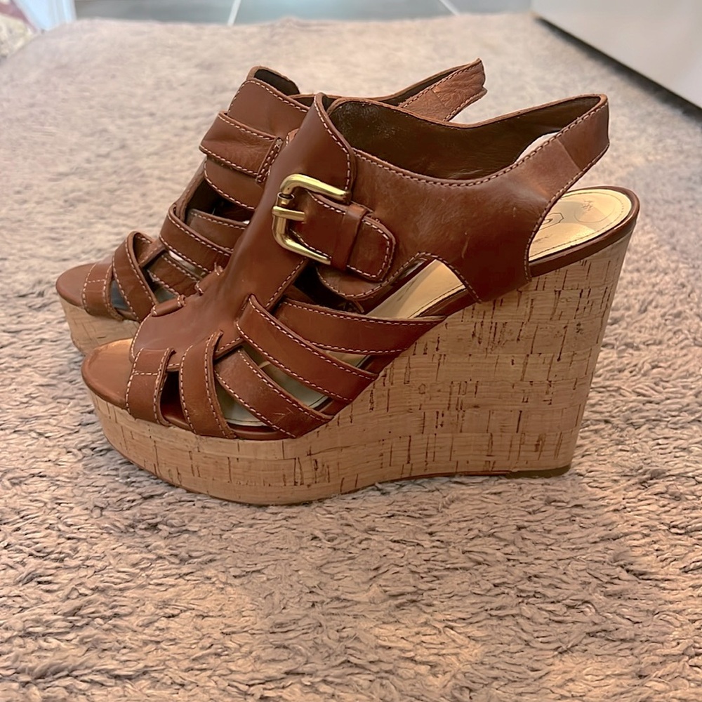Coach Platform wedge. Size 8
